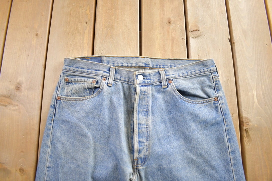 Vintage 1990s Levi's 501 Jeans Made In USA Size 36x32 from propervintagecanada