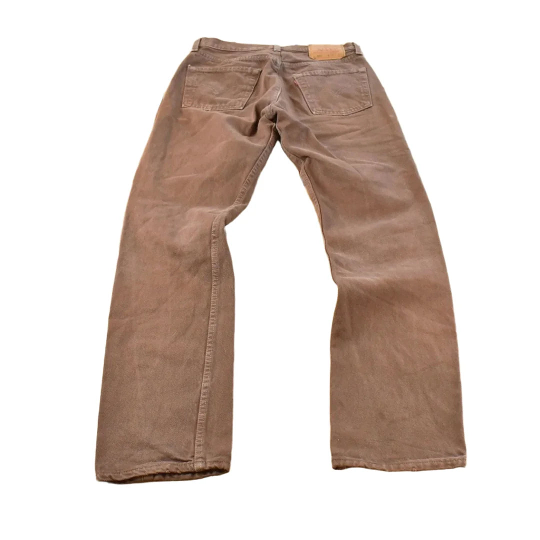 Vintage 1990s Levi's 501 Original Fit Brown Denim Jeans Men's 28 x 31 from propervintagecanada