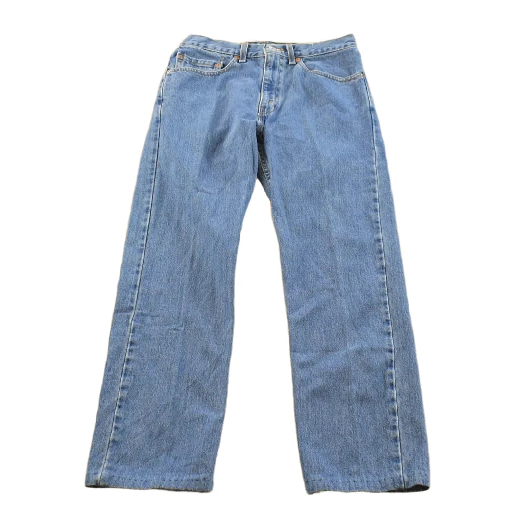 Vintage 1990s Levi's 505 Regular Straight Fit Denim Blue Jeans Men's 29 x 27.5 from propervintagecanada