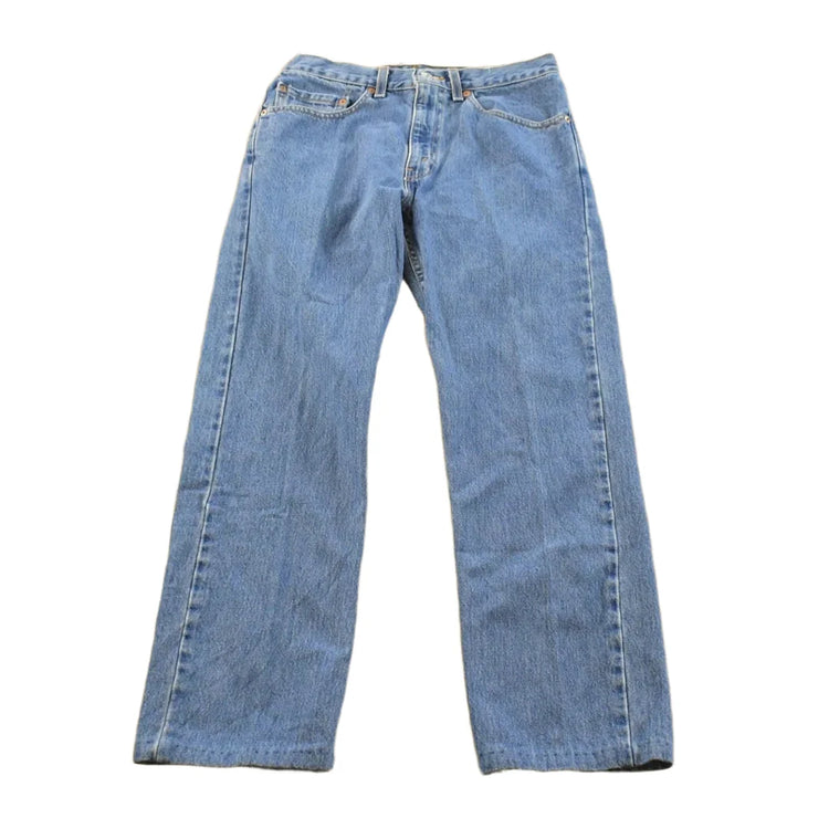 Vintage 1990s Levi's 505 Regular Straight Fit Denim Blue Jeans Men's 29 x 27.5 from propervintagecanada