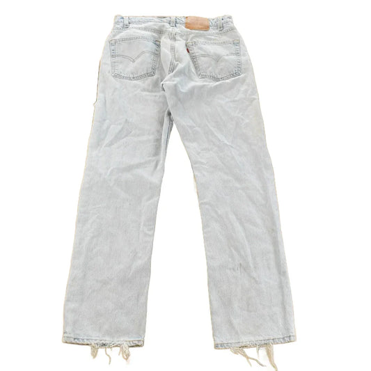 Vintage 1990s Levi's 505 Regular Straight Fit Distressed Denim Jeans Men's 32 x 31 / 90s Levi's / Distressed Sun Faded Jeans / Made in USA from propervintagecanada