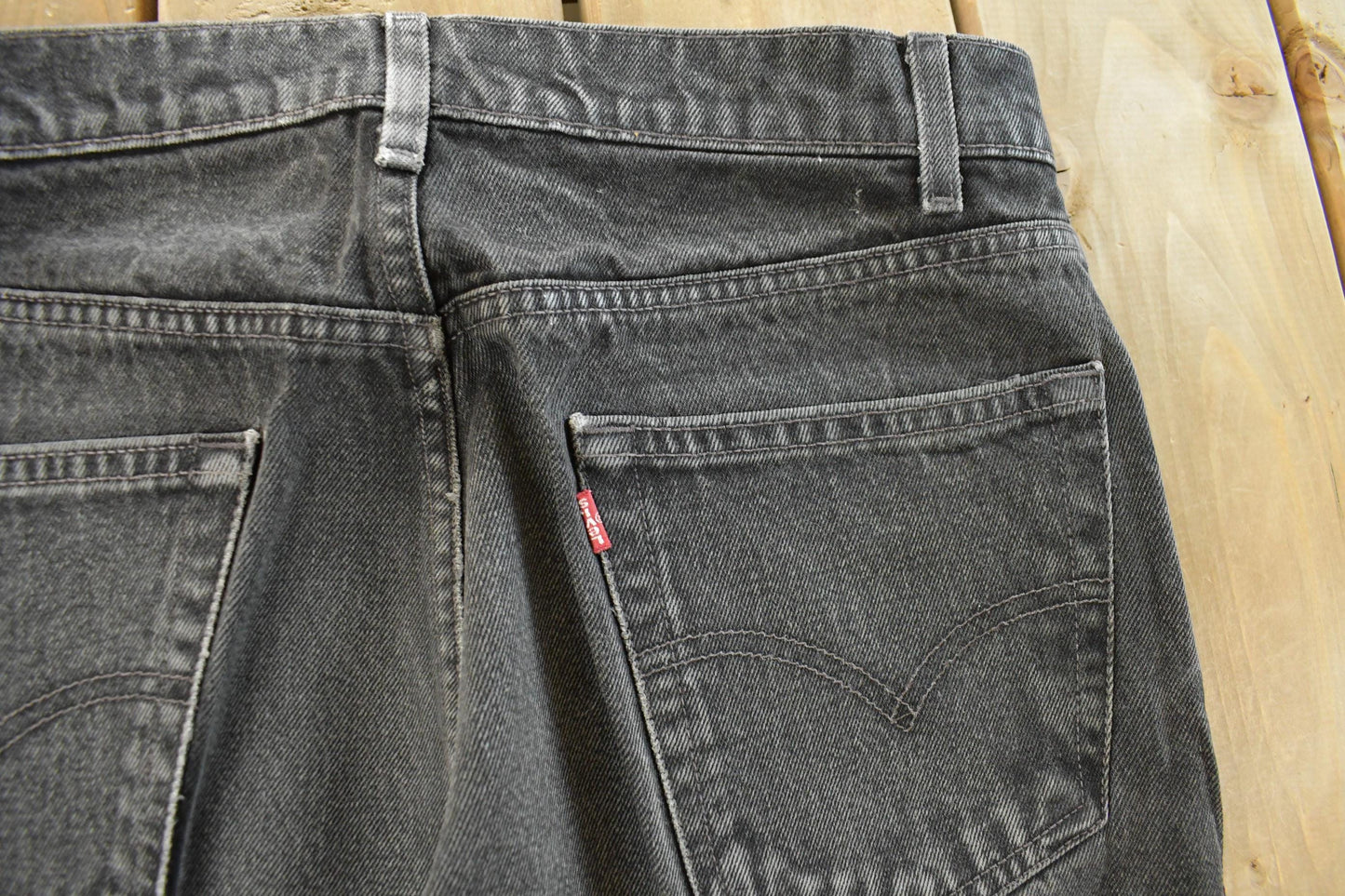 Vintage 1990s Levi's 505 Regular Straight Fit Starched Denim Jeans Men's Men's 32 x 30 from propervintagecanada