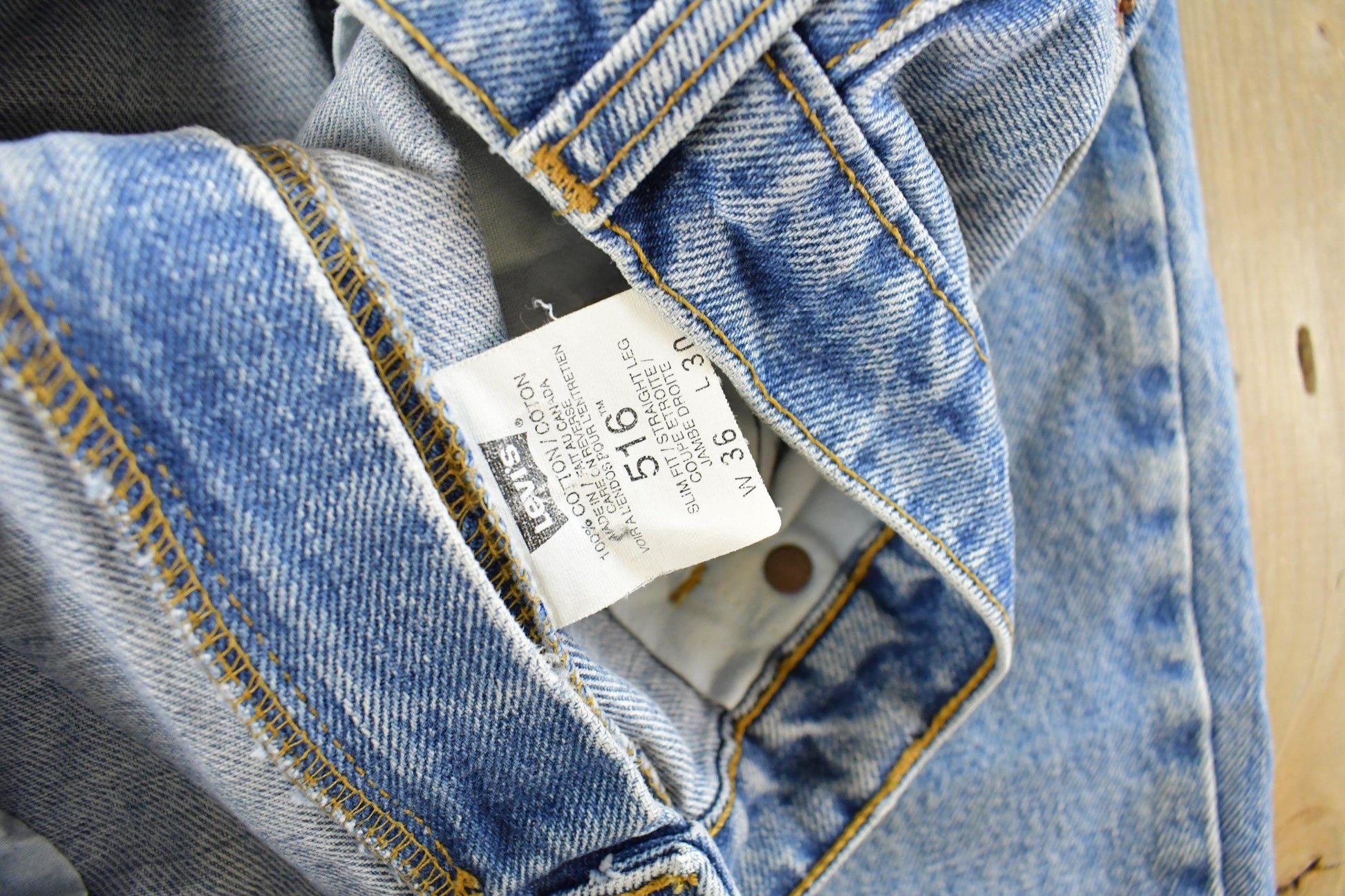 Vintage 1990s Levi's 516 Slim Straight Fit Denim Jeans Men's Men's 34 x 29 from propervintagecanada