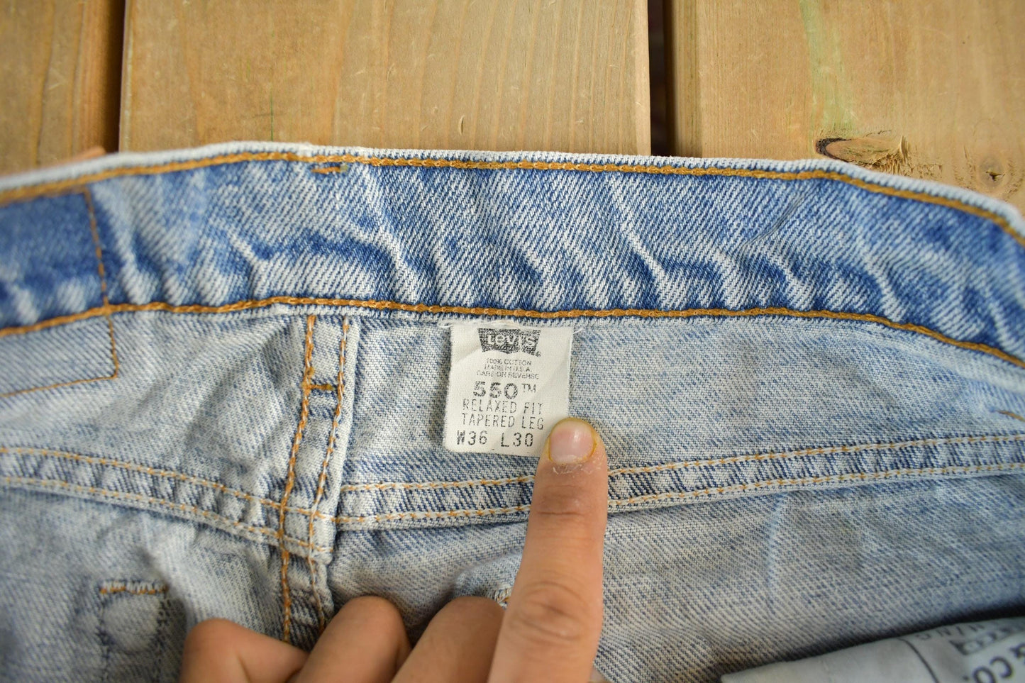 Vintage 1990s Levi's 550 Denim Jeans Men's 34 x 30 from propervintagecanada