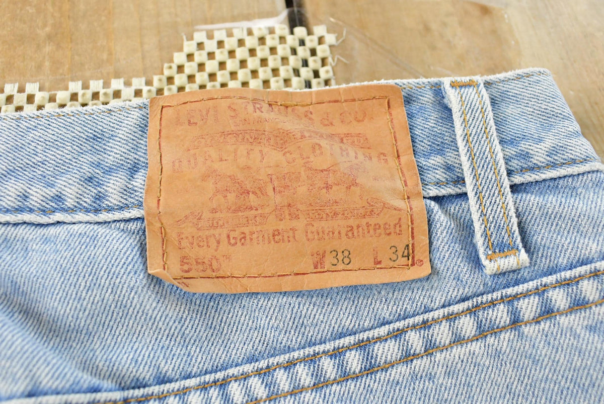 Vintage 1990s Levi's 550 Relaxed Denim Blue Jeans Men's 37 x 33.5 from propervintagecanada