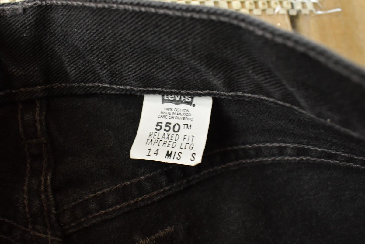 Vintage 1990s Levi's 550 Relaxed Tapered Black Denim Jeans Women's 31 x 27 from propervintagecanada