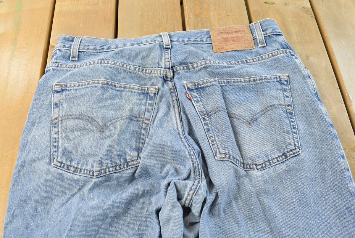 Vintage 1990s Levi's 560 Loose Fit Denim Blue Jeans Men's 35 x 30 from propervintagecanada