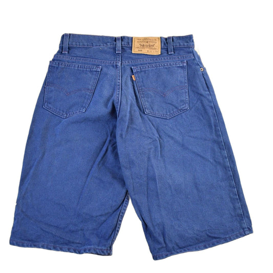 Vintage 1990s Levi's 560 Orange Tab Denim Jean Shorts Men's 31 from propervintagecanada