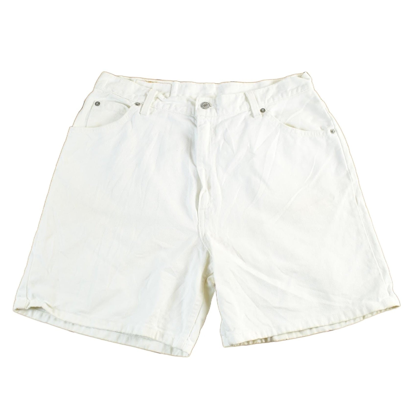 Vintage 1990s Levi's 951 Orange Tab Denim Jean Shorts Womens 32 from propervintagecanada