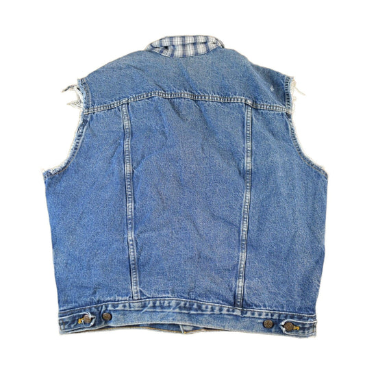 Vintage 1990s Levi's Denim Blanket Lined Vest Jacket Mens Medium from propervintagecanada