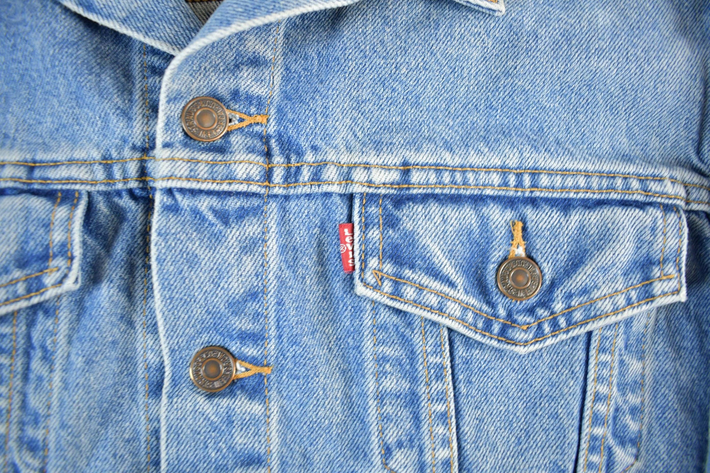 Vintage 1990s Levi's Denim Jean Trucker Jacket Men's S-M from propervintagecanada