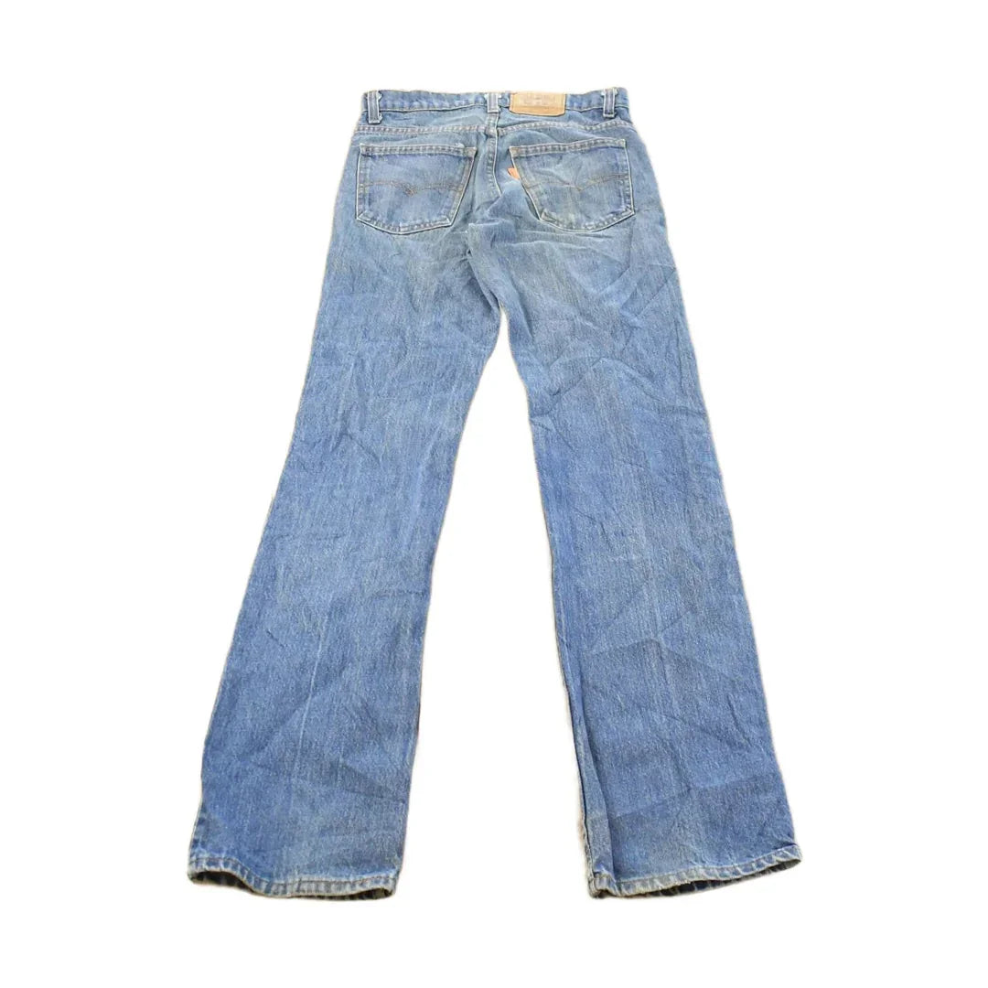 Vintage 1990s Levi's Distressed 716 Orange Tab Student Denim Jeans Men's 28 x 31 from propervintagecanada