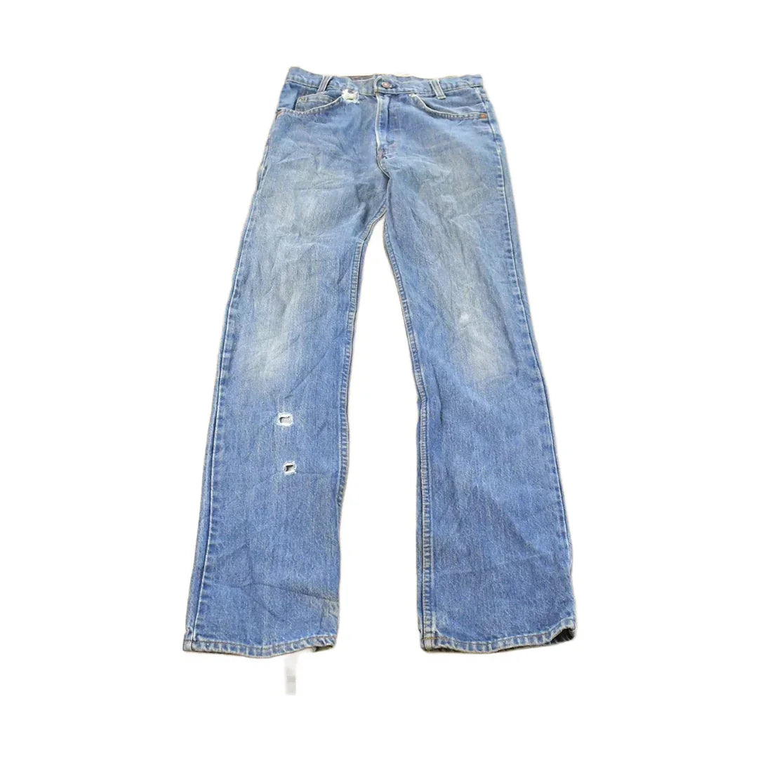Vintage 1990s Levi's Distressed 716 Orange Tab Student Denim Jeans Men's 28 x 31 from propervintagecanada