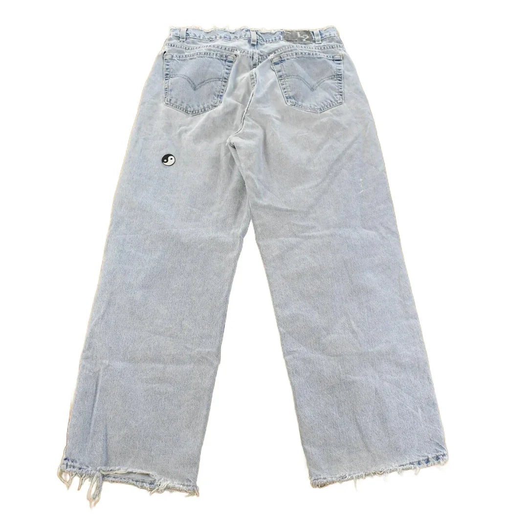 Vintage 1990s Levi's Distressed Relaxed Fit Denim Jeans Men's 32 x 29 / 90s Levi's / Distressed Sun Faded Jeans / Made in USA from propervintagecanada