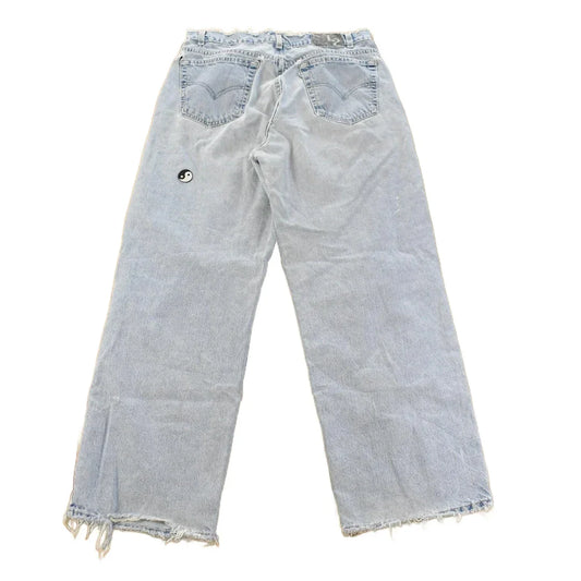 Vintage 1990s Levi's Distressed Relaxed Fit Denim Jeans Men's 32 x 29 / 90s Levi's / Distressed Sun Faded Jeans / Made in USA from propervintagecanada