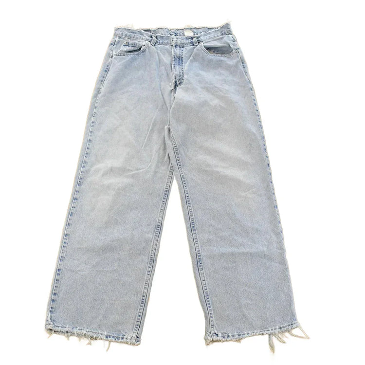Vintage 1990s Levi's Distressed Relaxed Fit Denim Jeans Men's 32 x 29 / 90s Levi's / Distressed Sun Faded Jeans / Made in USA from propervintagecanada