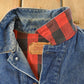 Vintage 1990s Levi's Flannel Lined Denim Jean Trucker Jacket Men's Large / 90s Denim / Streetwear / Levi's Denim Jacket . Made in USA from propervintagecanada