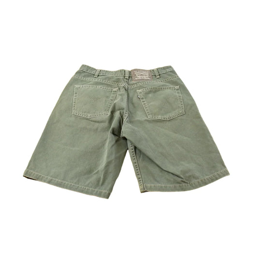 Vintage 1990s Levi's Green Denim Jean Shorts Men's 31 from propervintagecanada