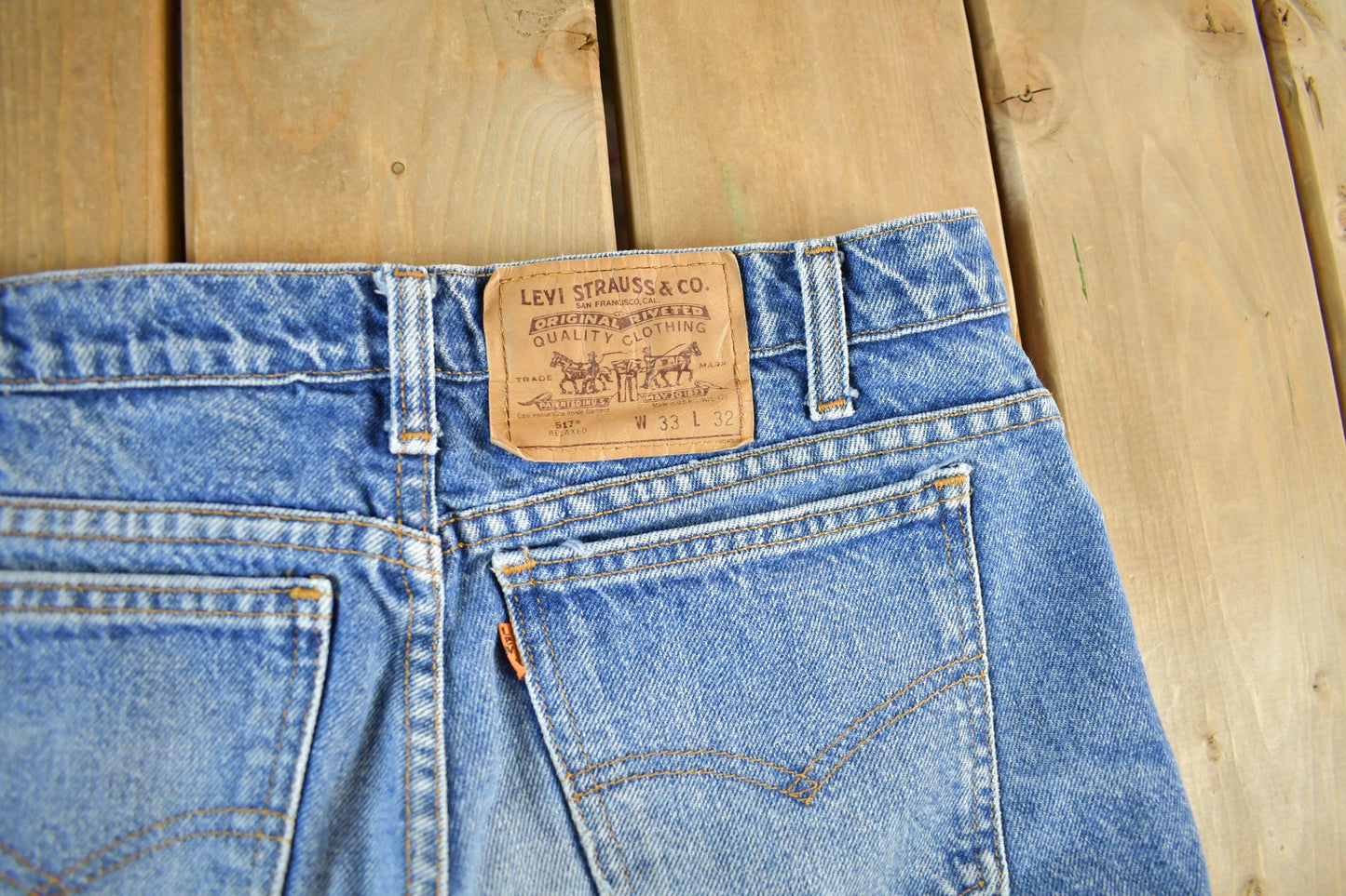 Vintage 1990s Levi's Orange Tab Denim Jeans Men's 33 x 32 from propervintagecanada