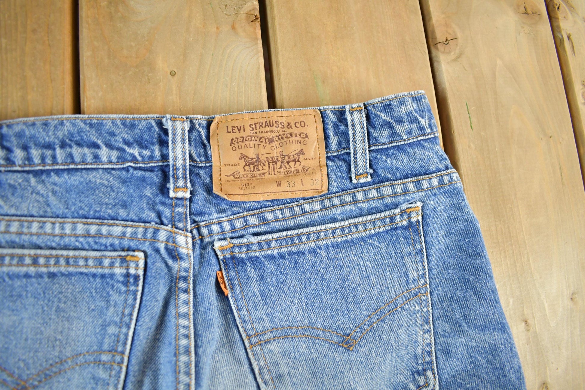Vintage 1990s Levi's Orange Tab Denim Jeans Men's 33 x 32 from propervintagecanada