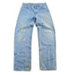 Vintage 1990s Levi's Paint Distressed Orange Tab Denim Jeans Men's 34 x 34 from propervintagecanada