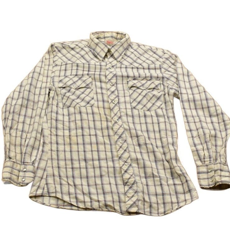 Vintage 1990s Levi's Plaid Western Flannel Button Up Shirt Men's S from propervintagecanada