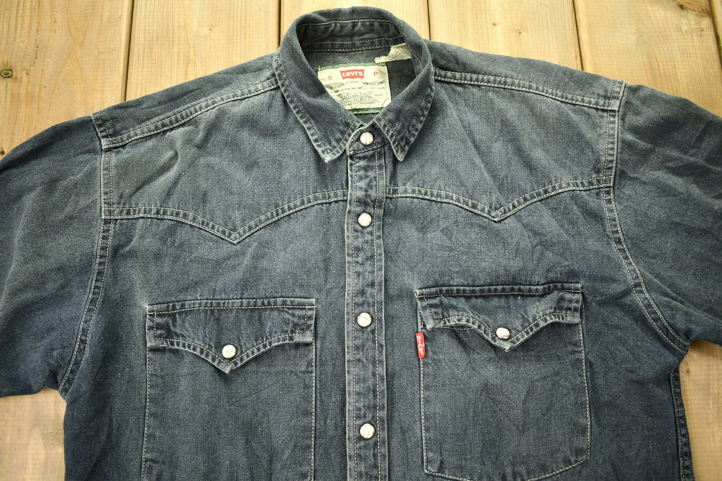 Vintage 1990s Levi's Snap Button Up Shirt Men's Small from propervintagecanada