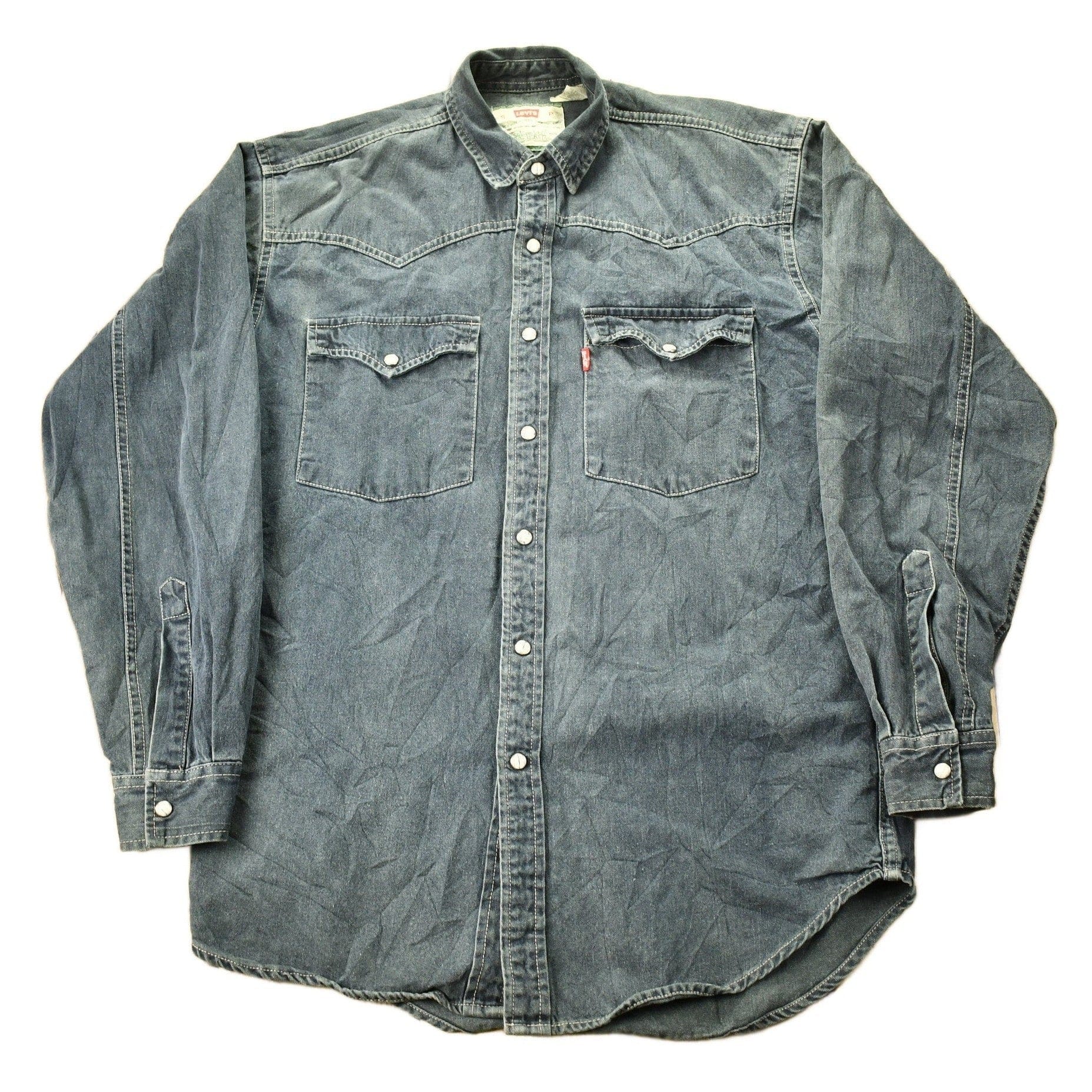 Vintage 1990s Levi's Snap Button Up Shirt Men's Small from propervintagecanada