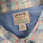 Vintage 1990s Levi's Western Wear Pearl Snap Plaid Long Sleeve Button Up Shirt Men's M from propervintagecanada