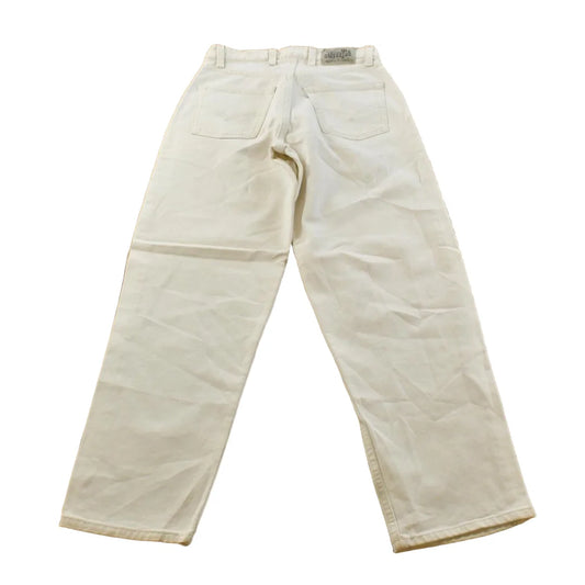 Vintage 1990s Levi Silver Tab Baggy Wide Leg Denim White Jeans Men's 28 x 29.5 from propervintagecanada