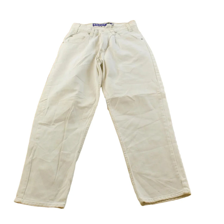 Vintage 1990s Levi Silver Tab Baggy Wide Leg Denim White Jeans Men's 28 x 29.5 from propervintagecanada