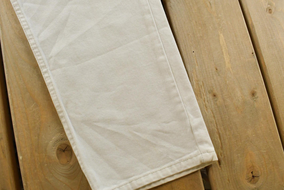 Vintage 1990s Levi Silver Tab Baggy Wide Leg Denim White Jeans Men's 28 x 29.5 from propervintagecanada