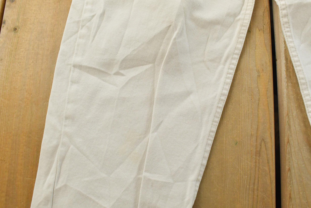 Vintage 1990s Levi Silver Tab Baggy Wide Leg Denim White Jeans Men's 28 x 29.5 from propervintagecanada