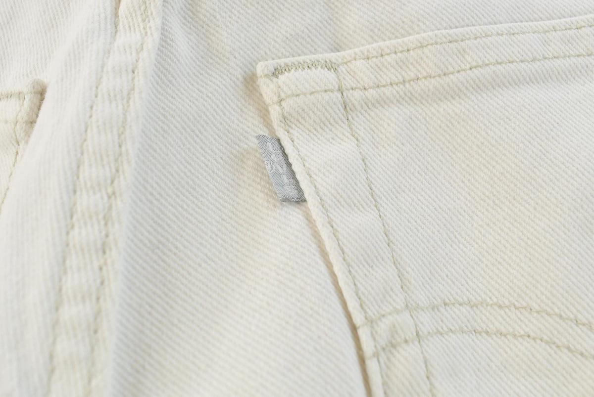 Vintage 1990s Levi Silver Tab Baggy Wide Leg Denim White Jeans Men's 28 x 29.5 from propervintagecanada