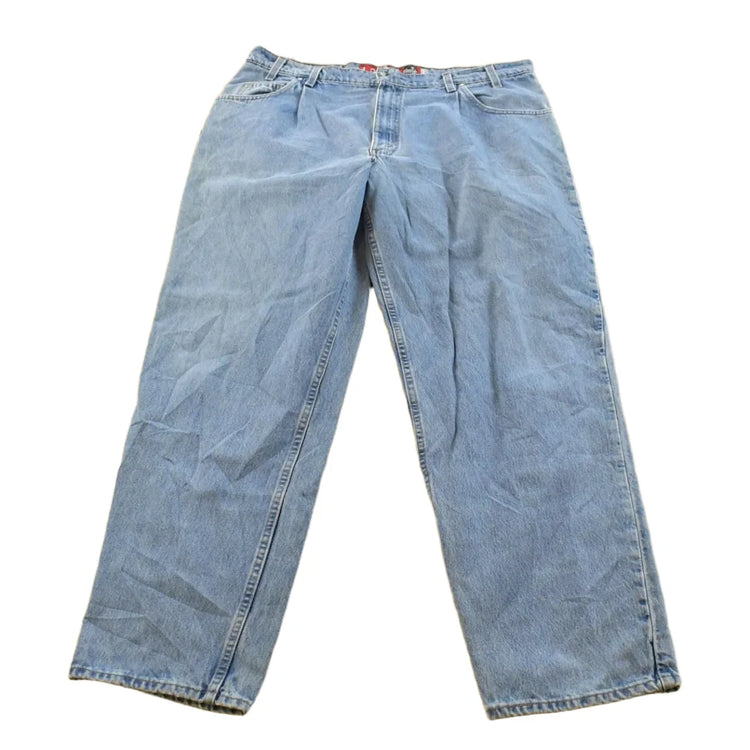 Vintage 1990s Levi Silver Tab Loose Wide Leg Denim Blue Jeans Men's 37 x 32 from propervintagecanada
