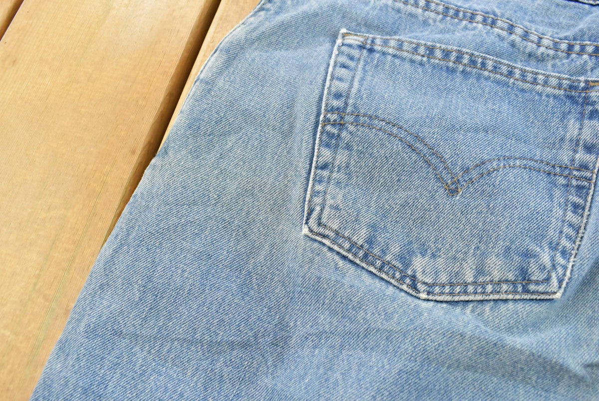 Vintage 1990s Levi Silver Tab Loose Wide Leg Denim Blue Jeans Men's 37 x 32 from propervintagecanada