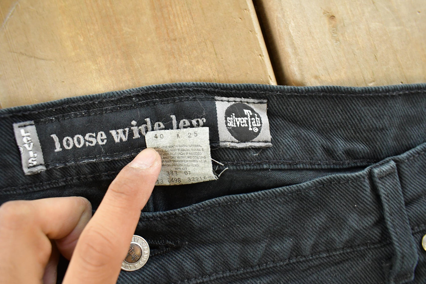Vintage 1990s Levi Silver Tab Loose Wide Leg Denim Jeans Men's 42 x 32 from propervintagecanada