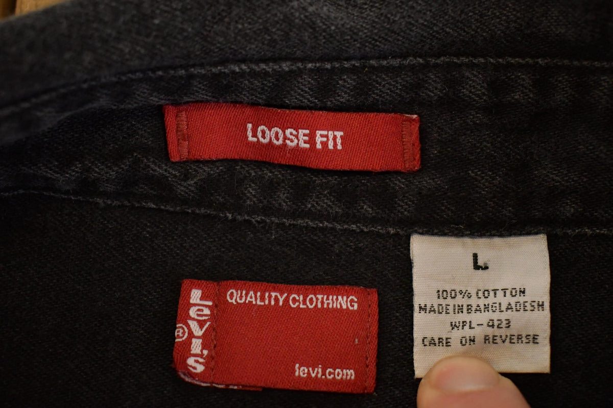 Vintage 1990s Levis Denim Button Up Shirt Men's L from propervintagecanada