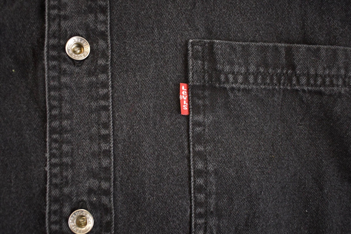 Vintage 1990s Levis Denim Button Up Shirt Men's L from propervintagecanada
