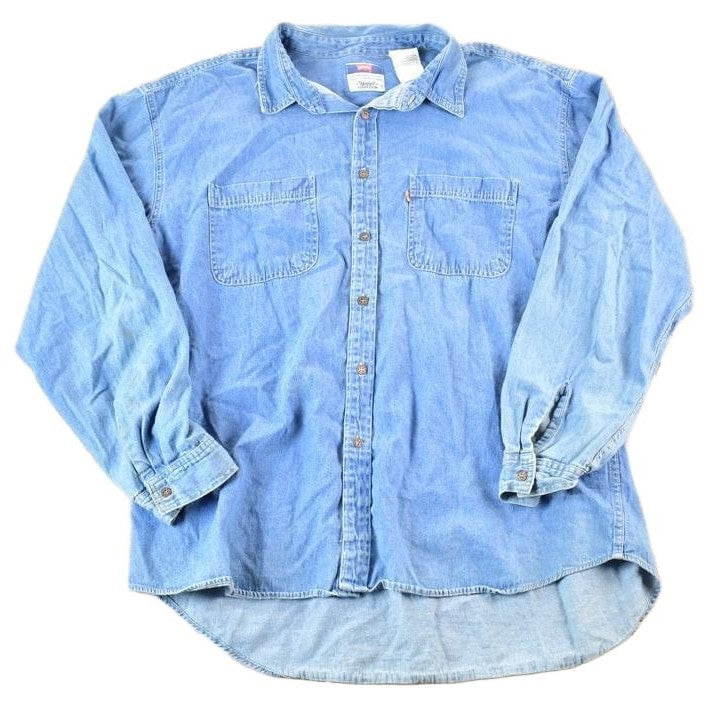 Vintage 1990s Levis Denim Button Up Shirt Mens XXXL from propervintagecanada