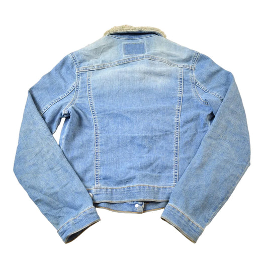 Vintage 1990s Levis Denim Jacket Faux Fur Collar Made In USA from propervintagecanada