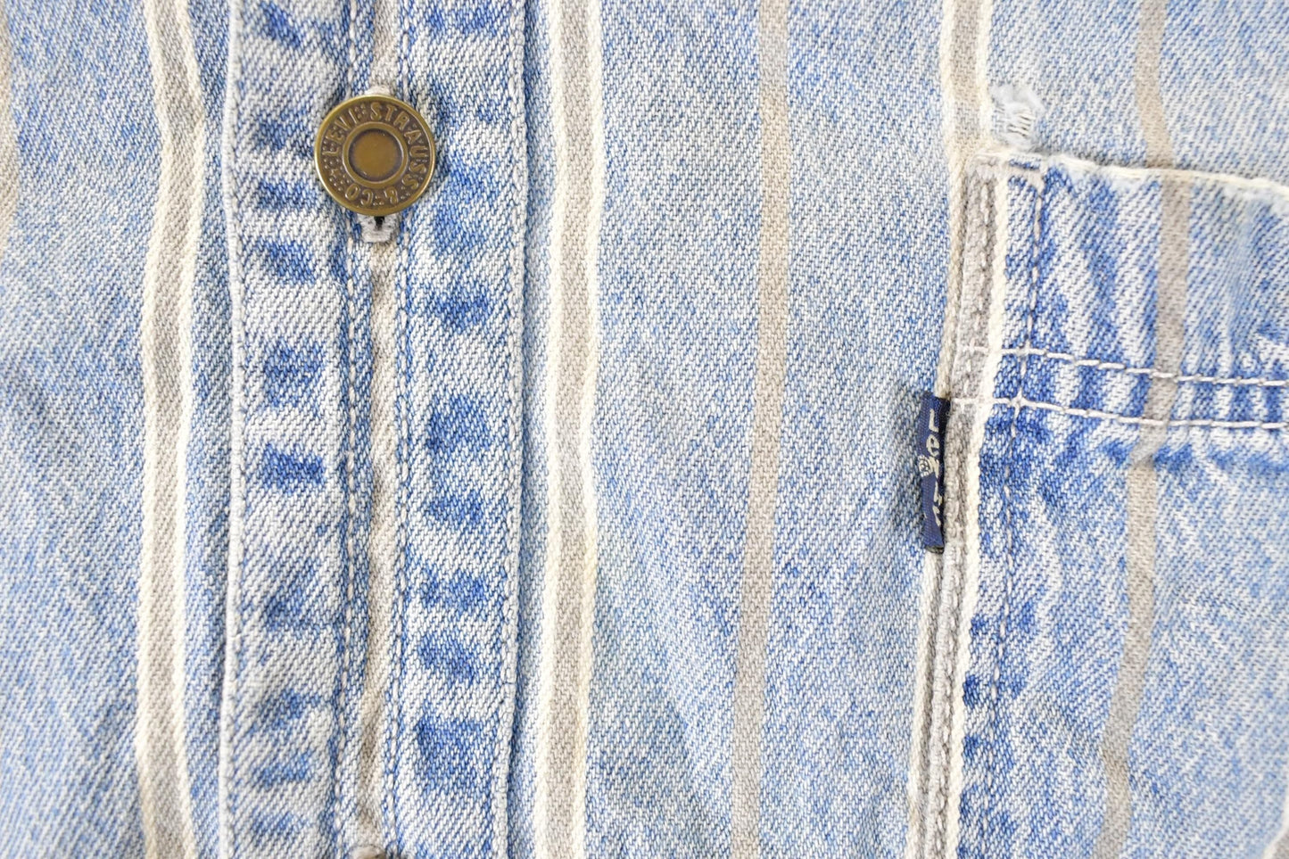 Vintage 1990s Levis Denim Western Style Button Up Shirt Men's Large from propervintagecanada