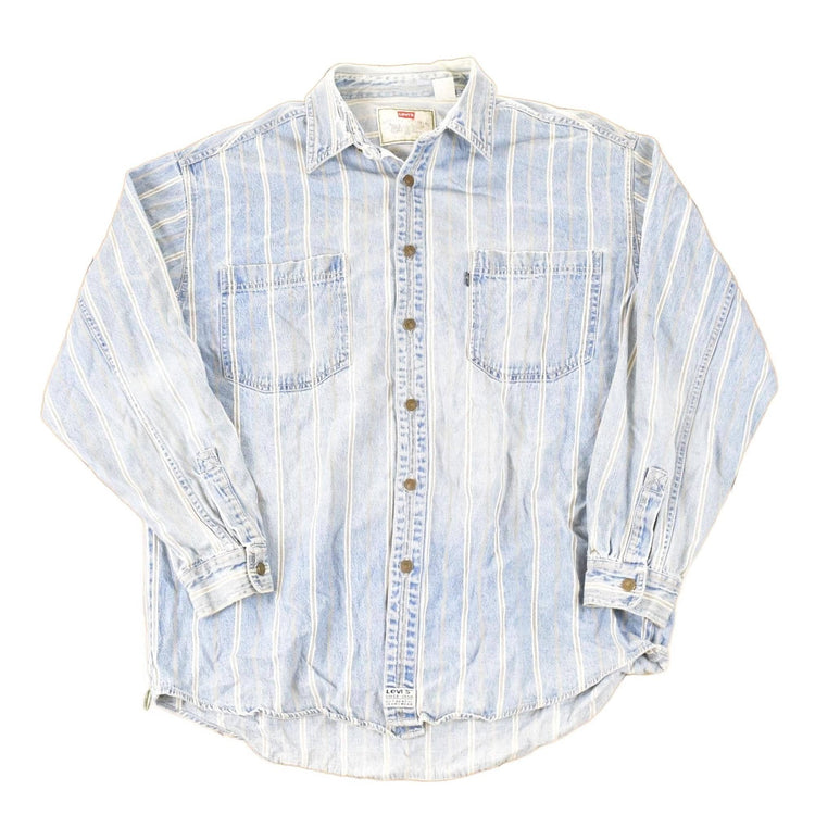 Vintage 1990s Levis Denim Western Style Button Up Shirt Men's Large from propervintagecanada