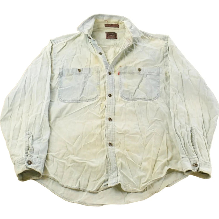 Vintage 1990s Levis Red Tab Denim Button Up Shirt Men's Medium from propervintagecanada