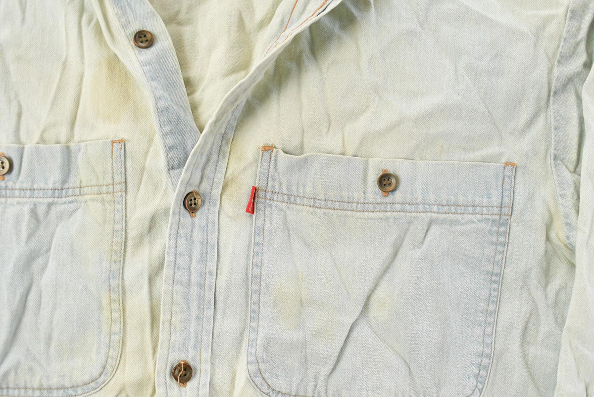 Vintage 1990s Levis Red Tab Denim Button Up Shirt Men's Medium from propervintagecanada