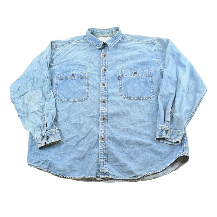 Vintage 1990s Levis Red Tab Denim Button Up Shirt Men's XL from propervintagecanada