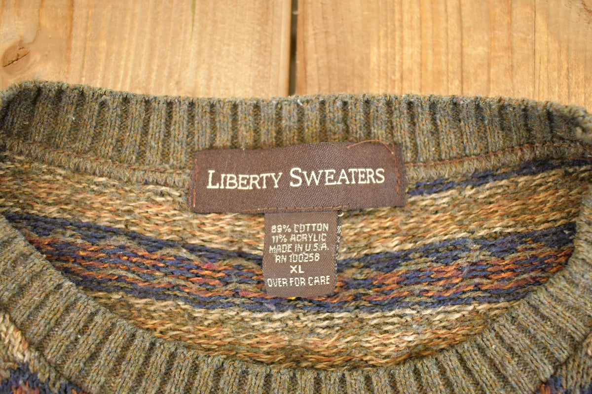 Vintage 1990s Liberty Sweaters Knit Crewneck Men's L from propervintagecanada