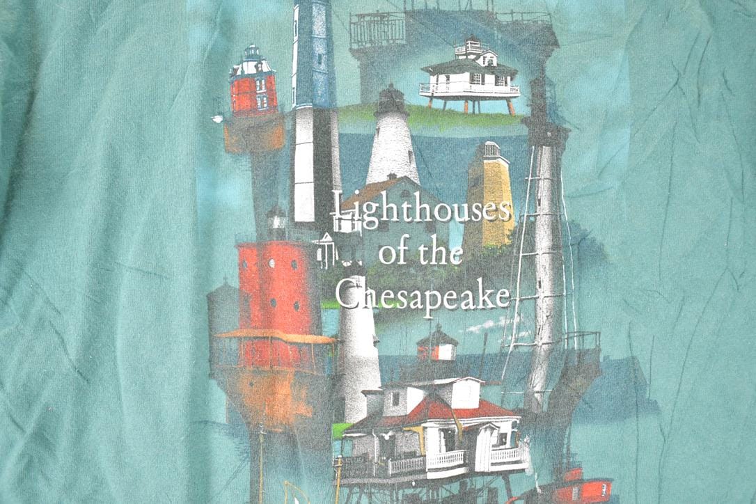 Vintage 1990s Lighthouses Of The Chesapeake Crewneck Sweatshirt Men's L from propervintagecanada