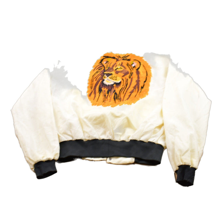 Vintage 1990s Lion Bomber Jacket Men's XL from propervintagecanada