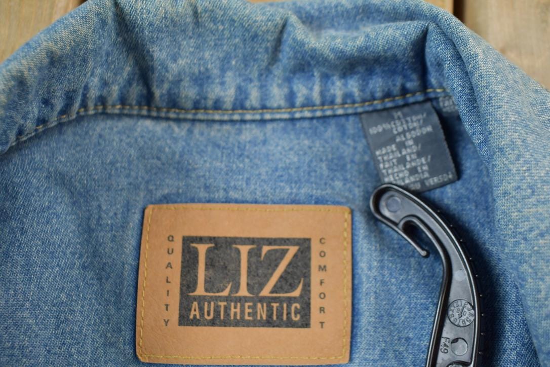Vintage 1990s Liz Claiborne Denim Jean Jacket Women's Medium from propervintagecanada